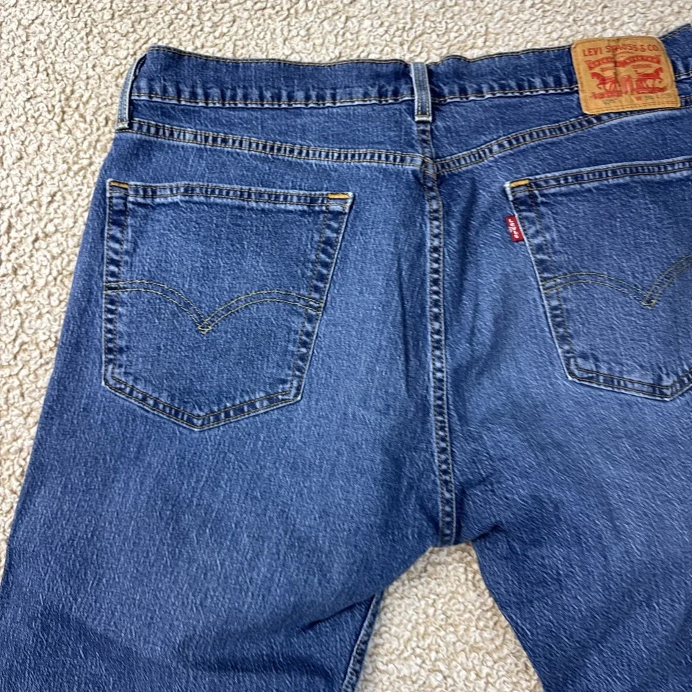 Levi's 505 Jeans Mens 36x29 Blue Regular Fit Straight Leg Medium Wash Stretch